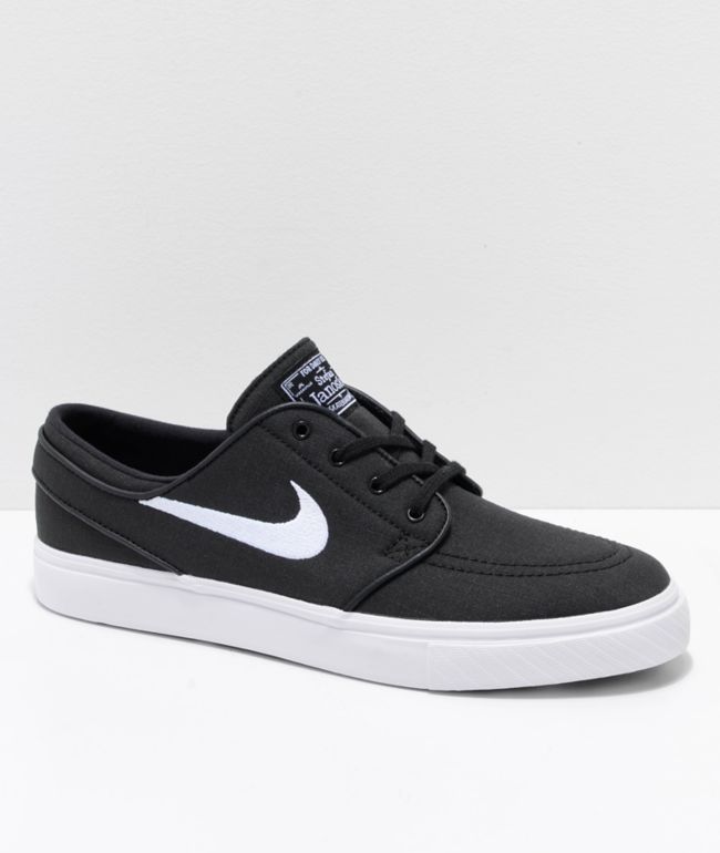 Nike sb janoski black & white canvas skate shoes Clearance